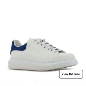 Alexander McQueen White and Blue Sneakers